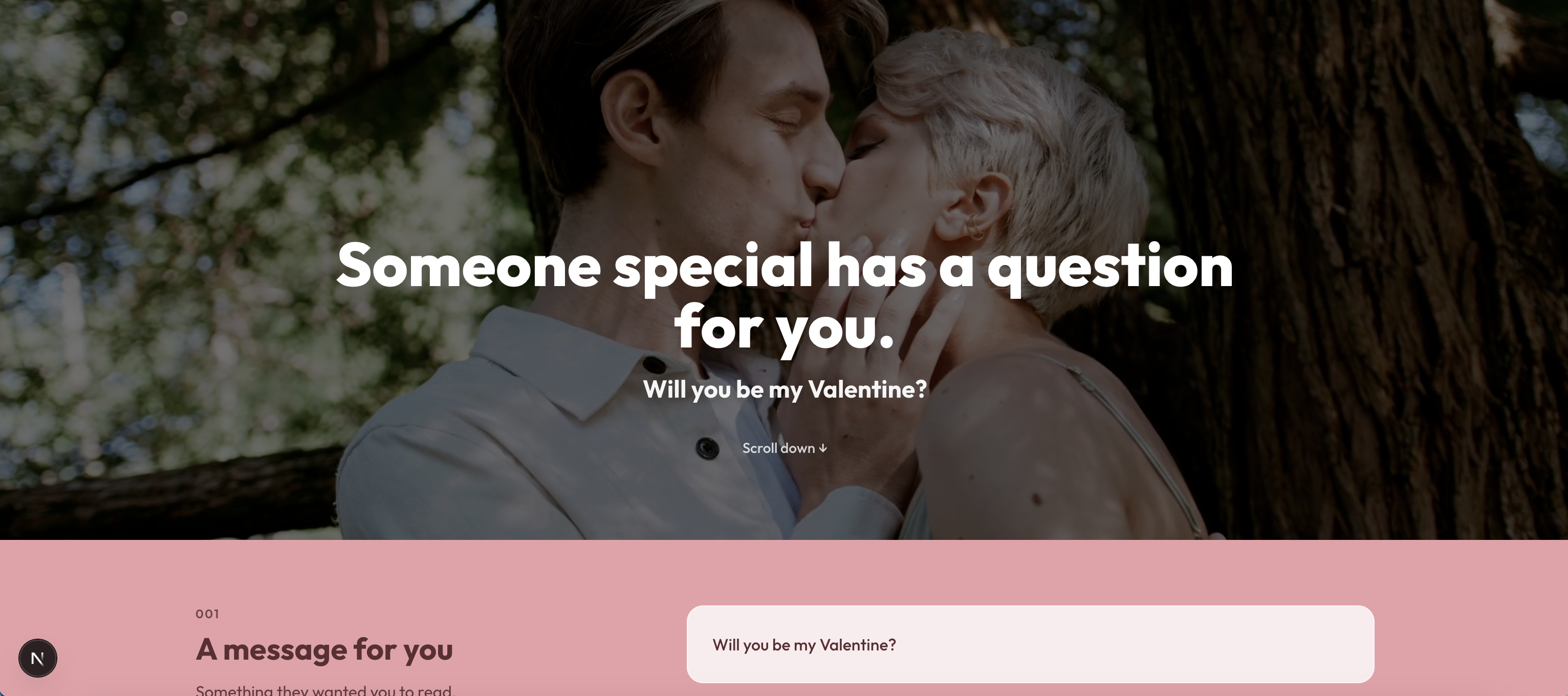 Be My Valentine - Screenshot 5 showing product features and functionality