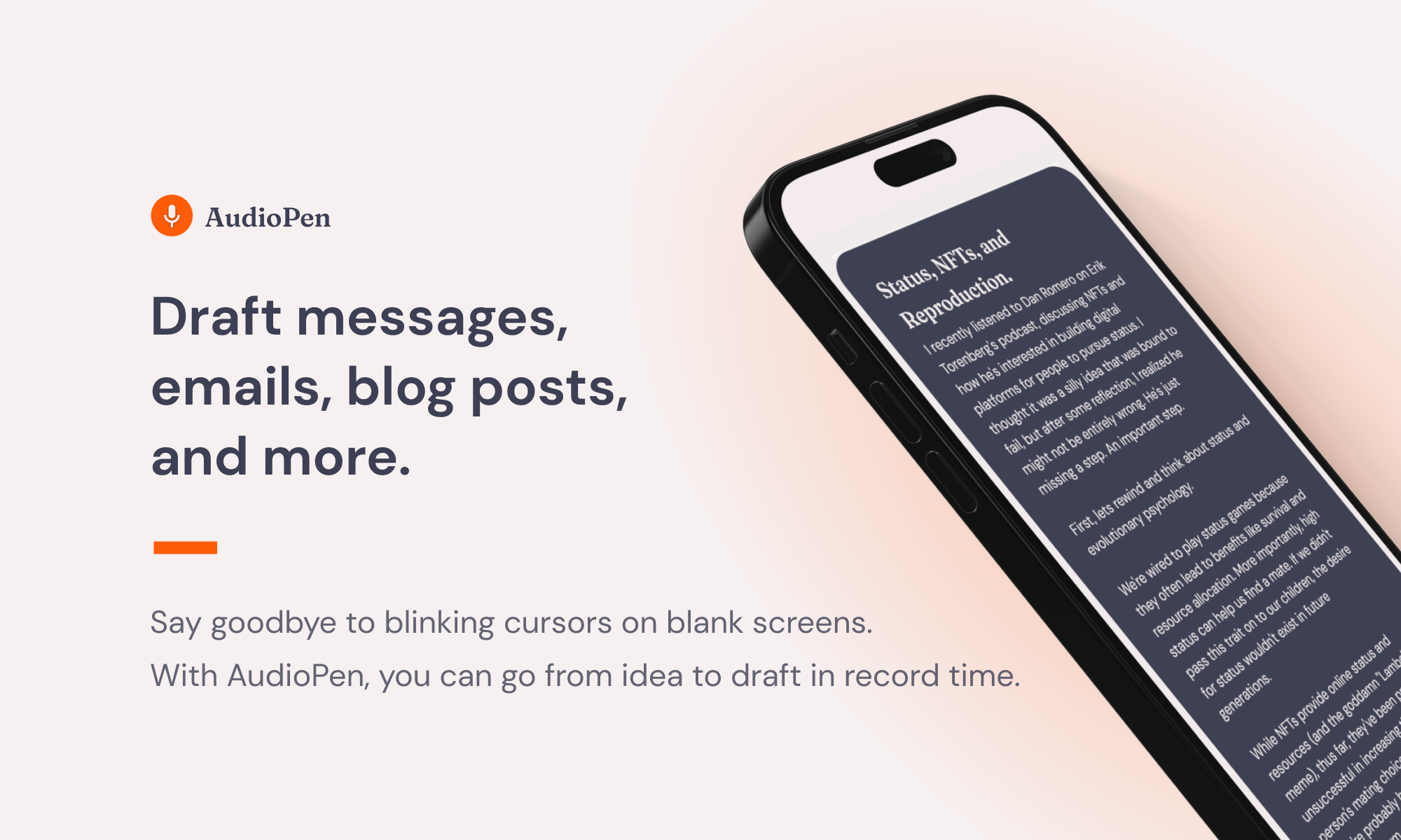Média Audiopen - La façon la plus simple de convertir les pensées en désordre en texte clair 6
