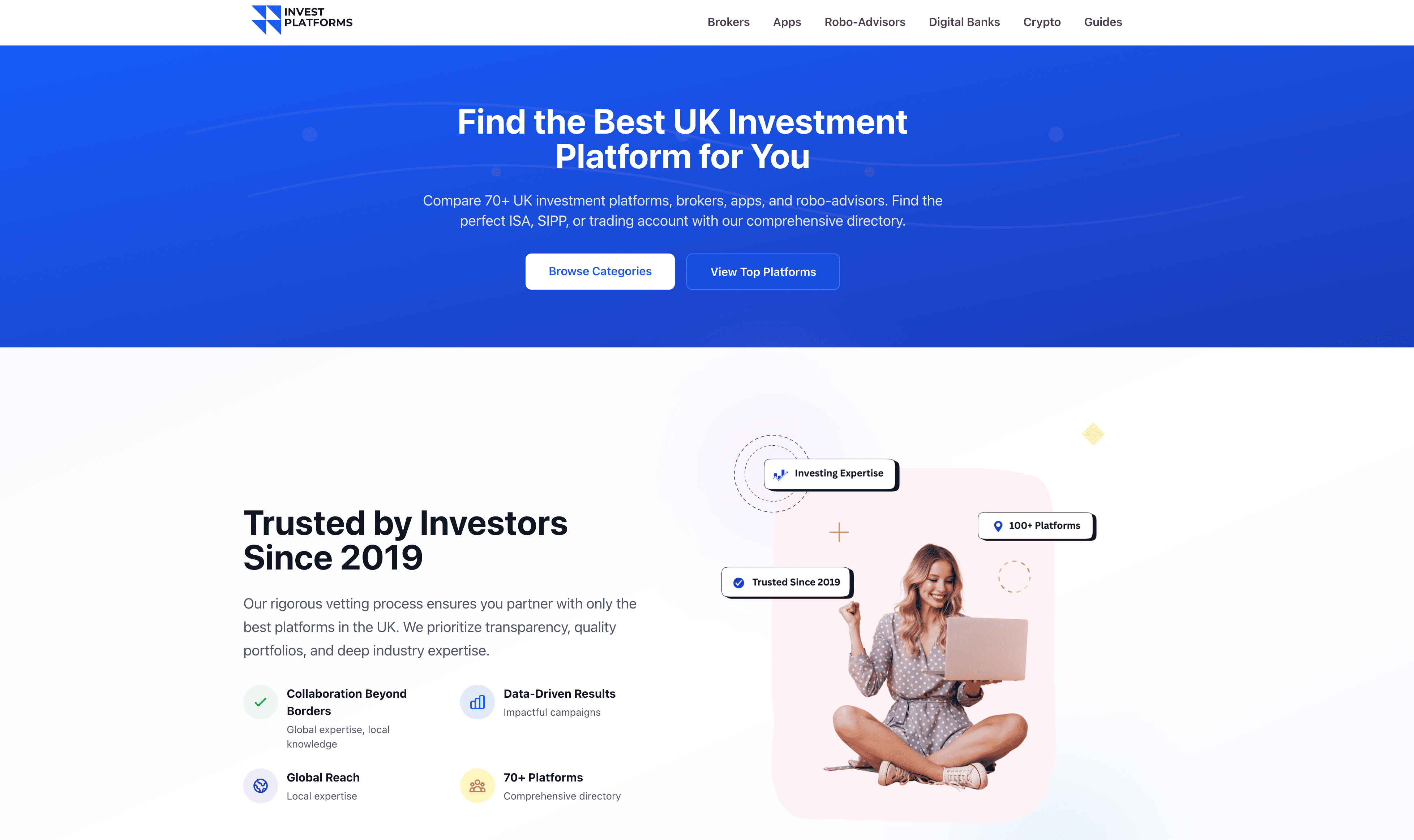 UK Investment Platforms - Main product screenshot demonstrating key features and user interface