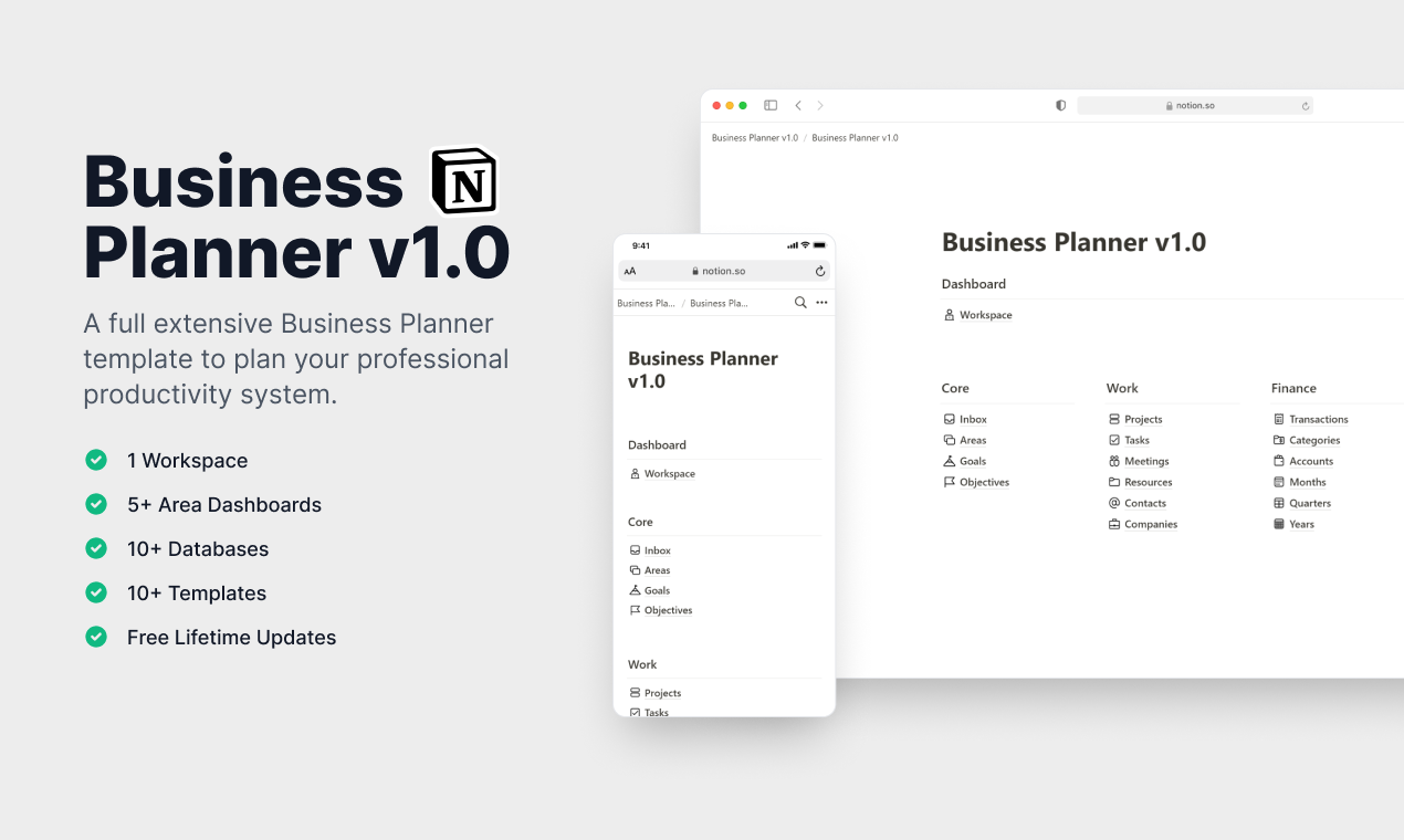 Notion Business Plan Template Free