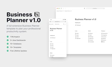 Business Planner v1.0 for Notion gallery image