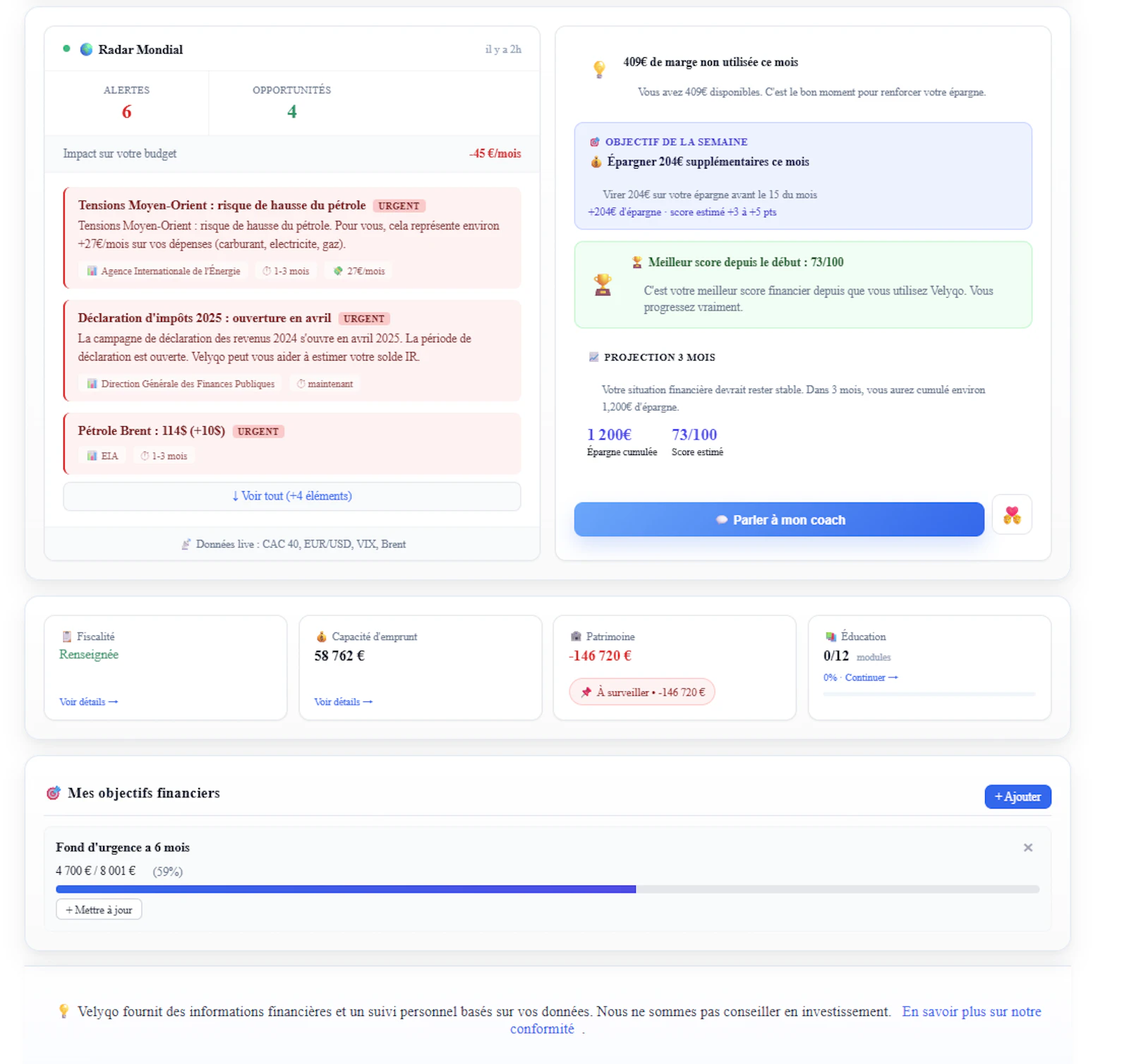 Velyqo — AI financial coach screenshot 2