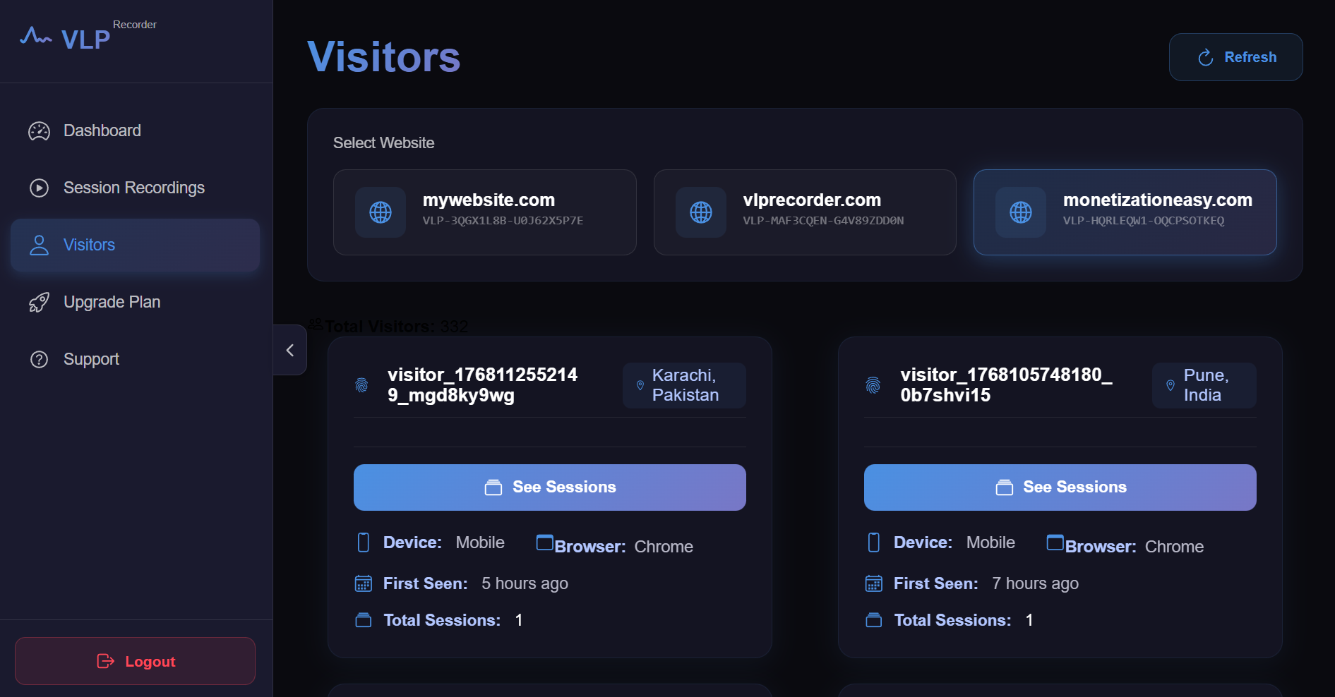 VLP Recorder - Screenshot 3 showing product features and functionality