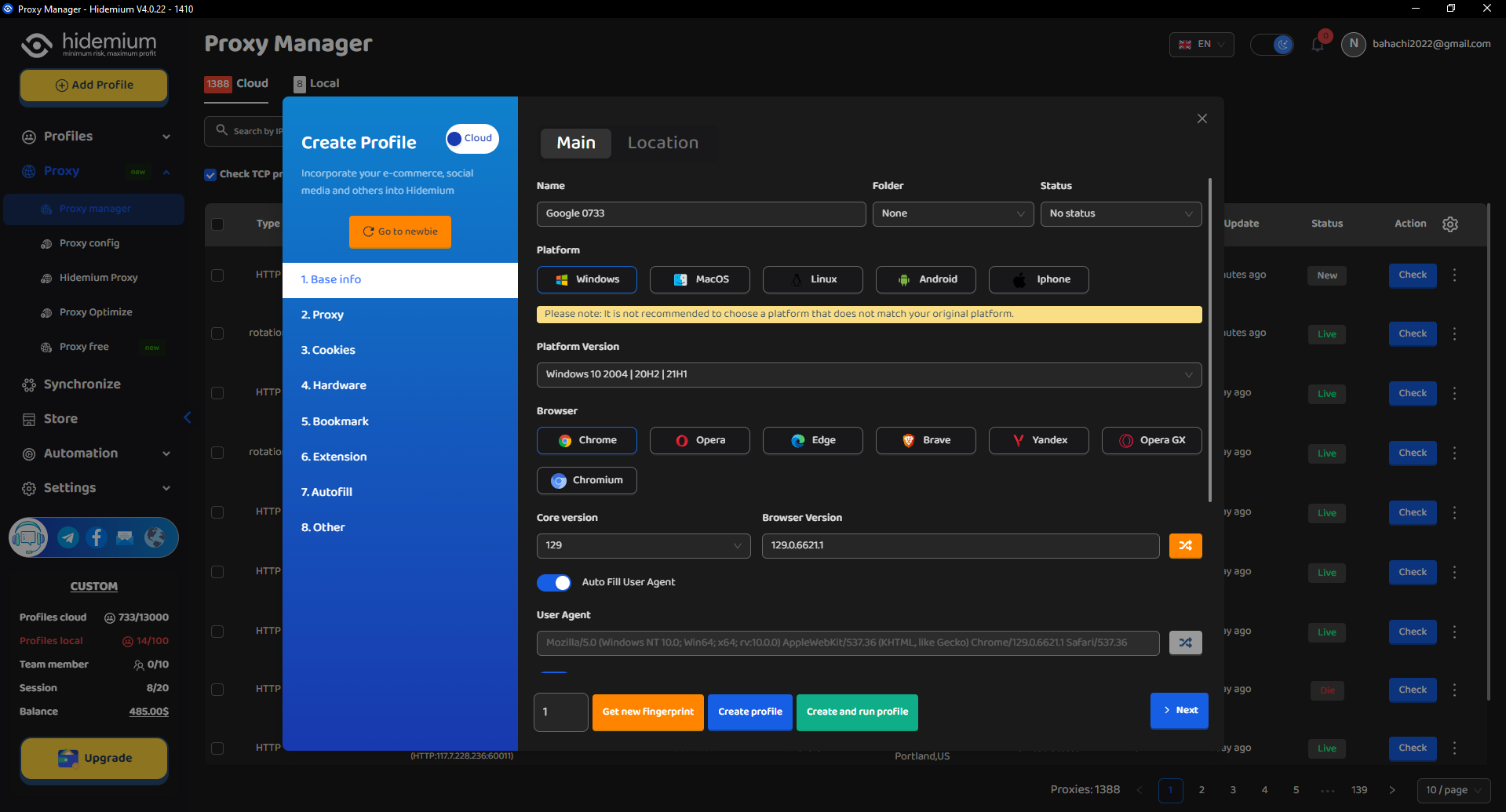 Hidemium Antidetect Browser media 2