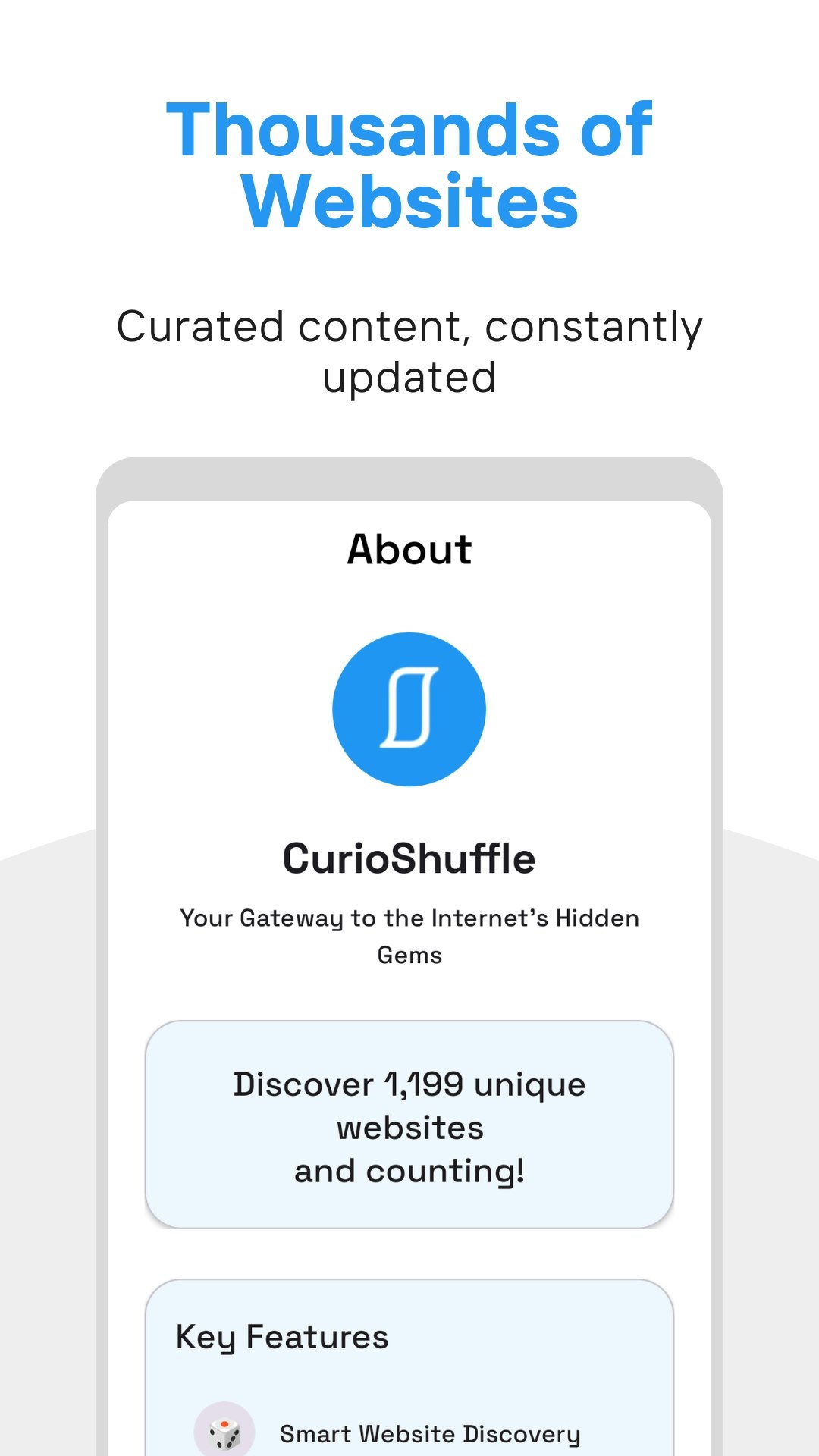 CurioShuffle – Discover Websites gallery image