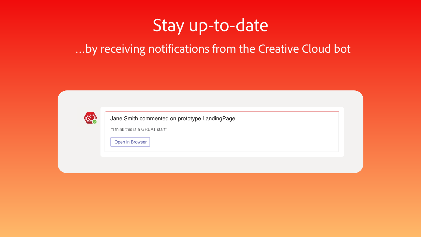 Adobe CC + Microsoft Teams Integration gallery image