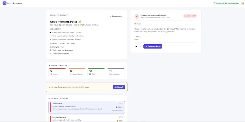 Inbox Assistant screenshot 1