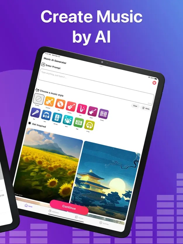 Music Maker Generator AI Song - Превратите простой текст в свою уникальную музыку от AI Technology. медиа 3