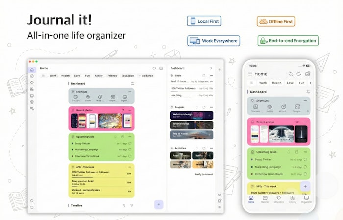 Journal it! - All-in-one Life Organizer产品图