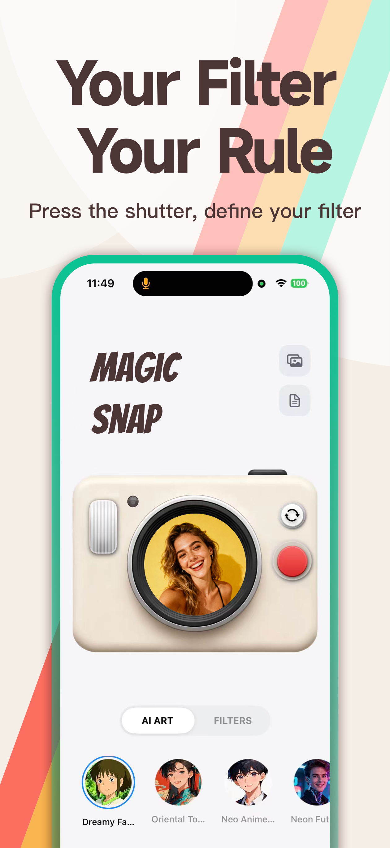 Magic Snap - AI Photo Camera - Screenshot 2 showing product features and functionality