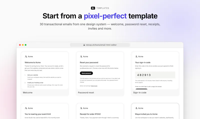 Email HTML Editor by Reloop screenshot 3