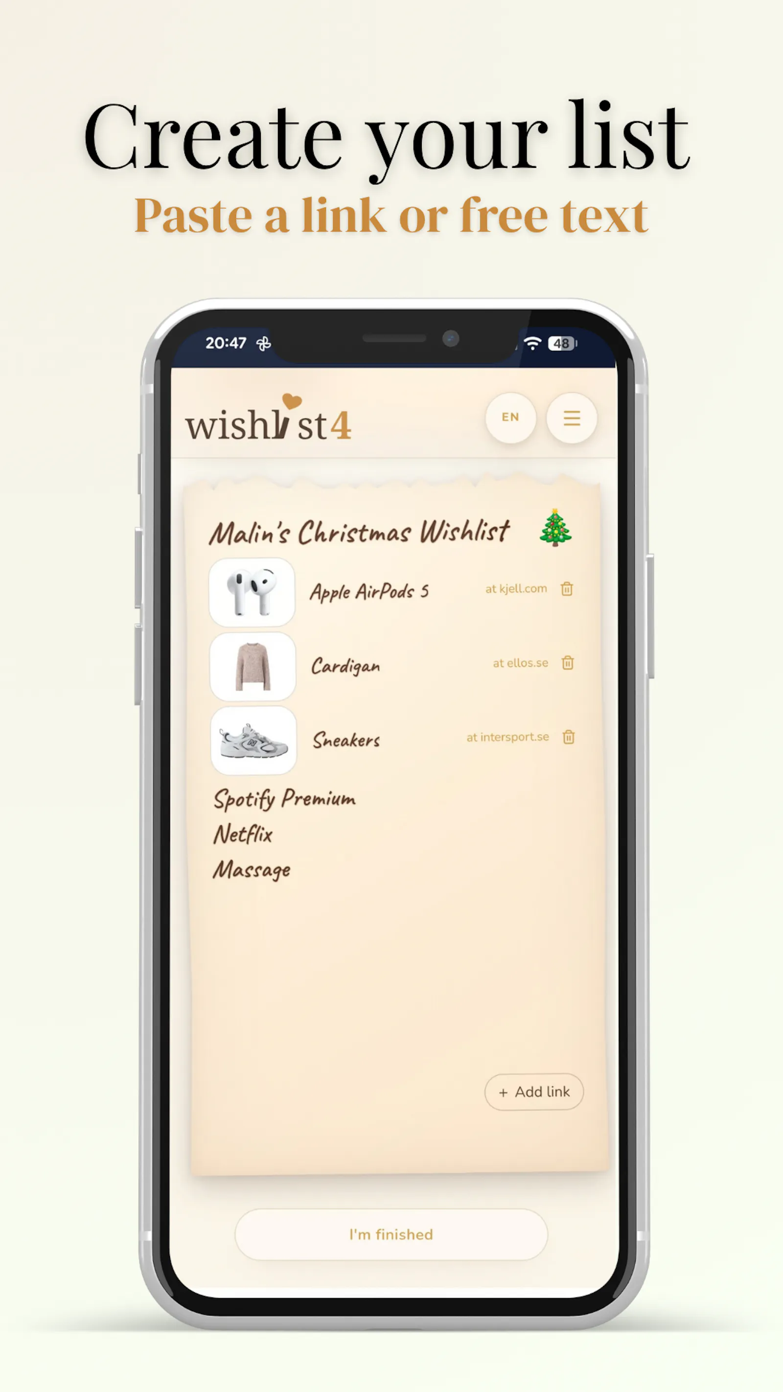 Wishlist4 screenshot 2