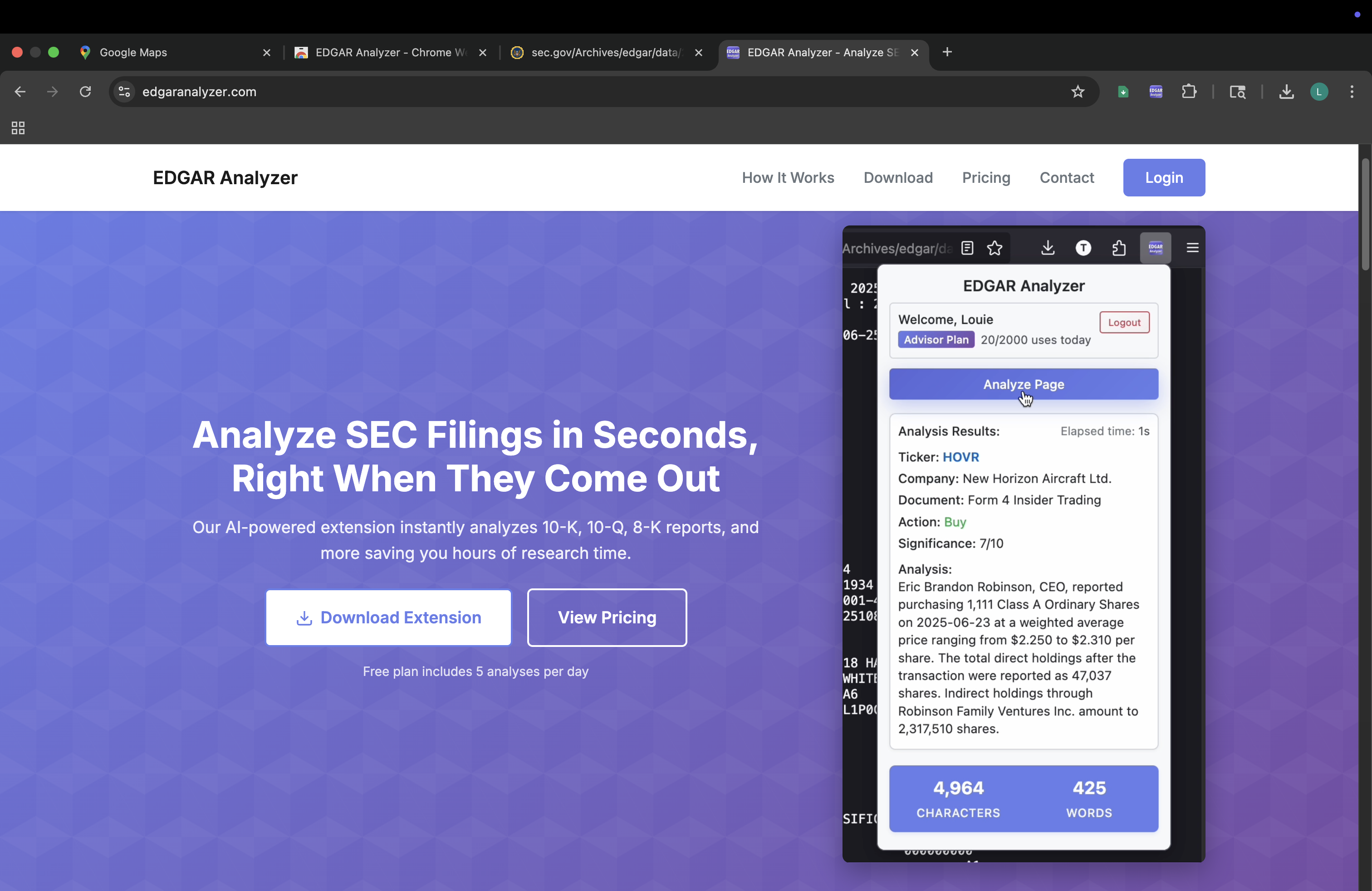 에드거 분석기 - SEC 제출을 몇 초 만에 분석하여 나올 때 바로 미디어 2