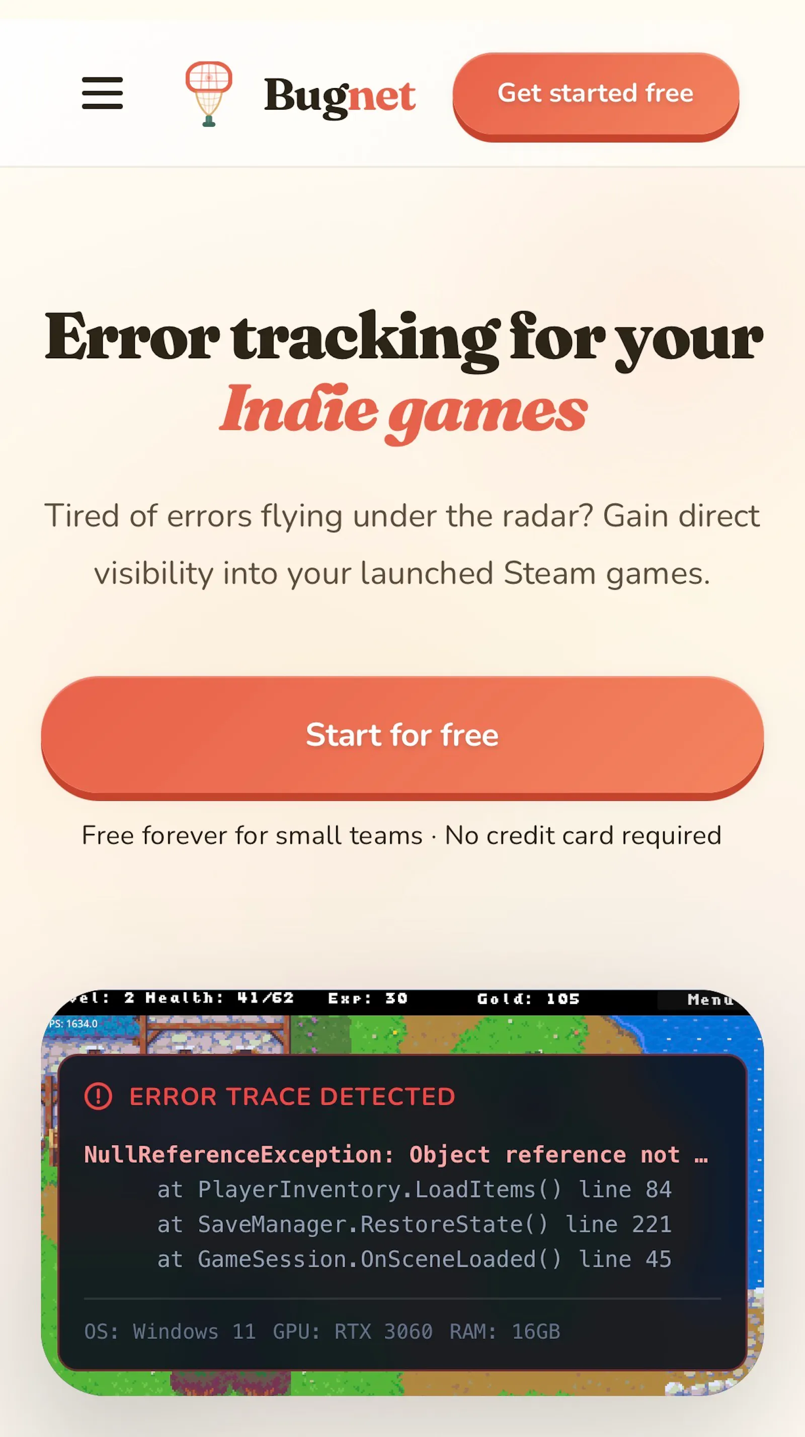 Bugnet screenshot 1