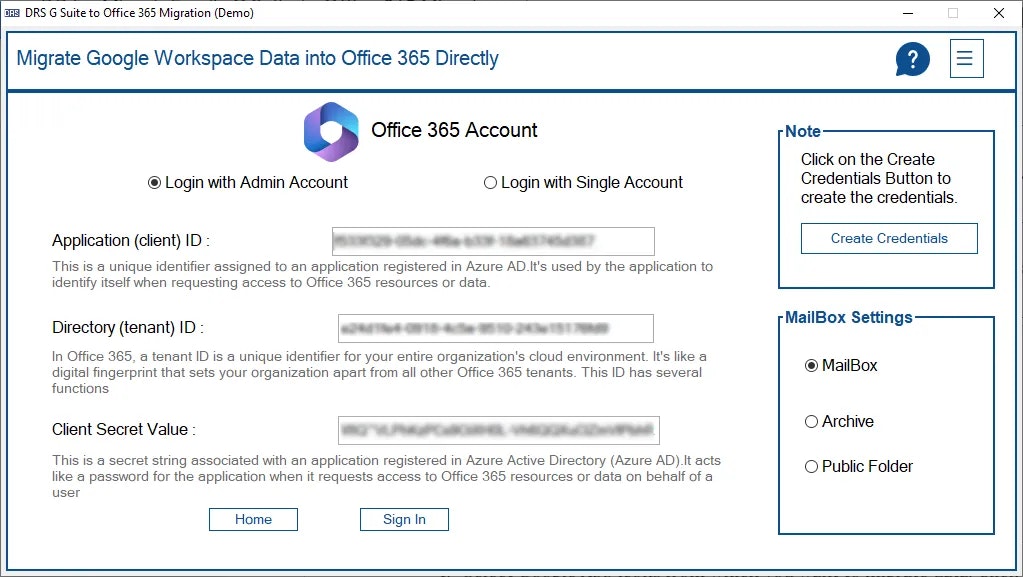 G Suite a Office 365 Herramienta de migración media 3