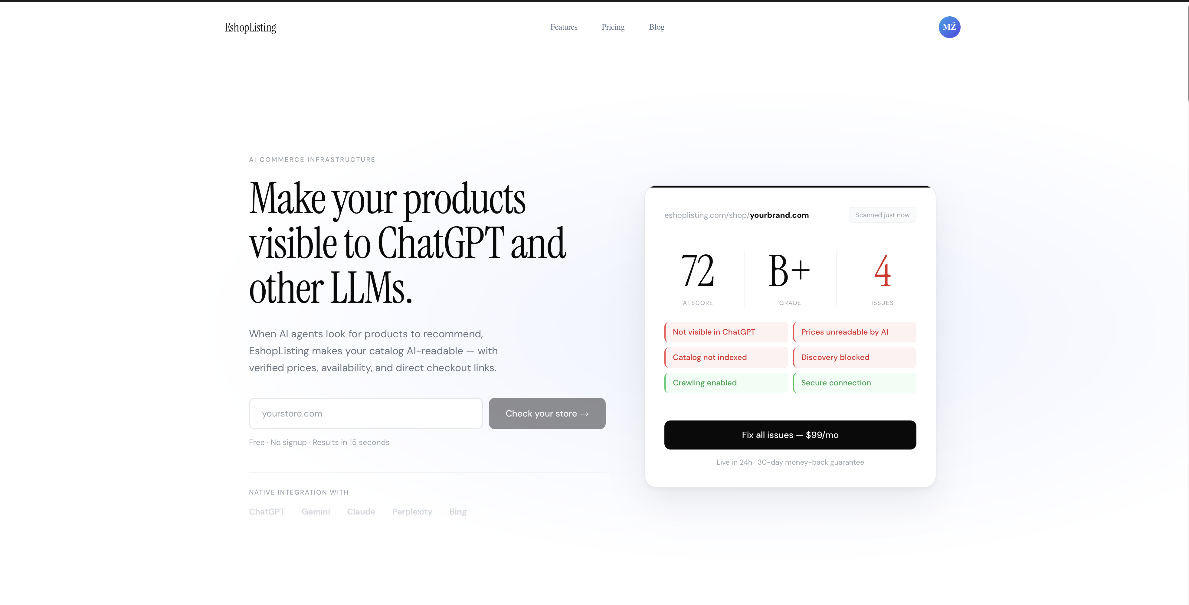 EshopListing - LLM founds your poducts gallery image