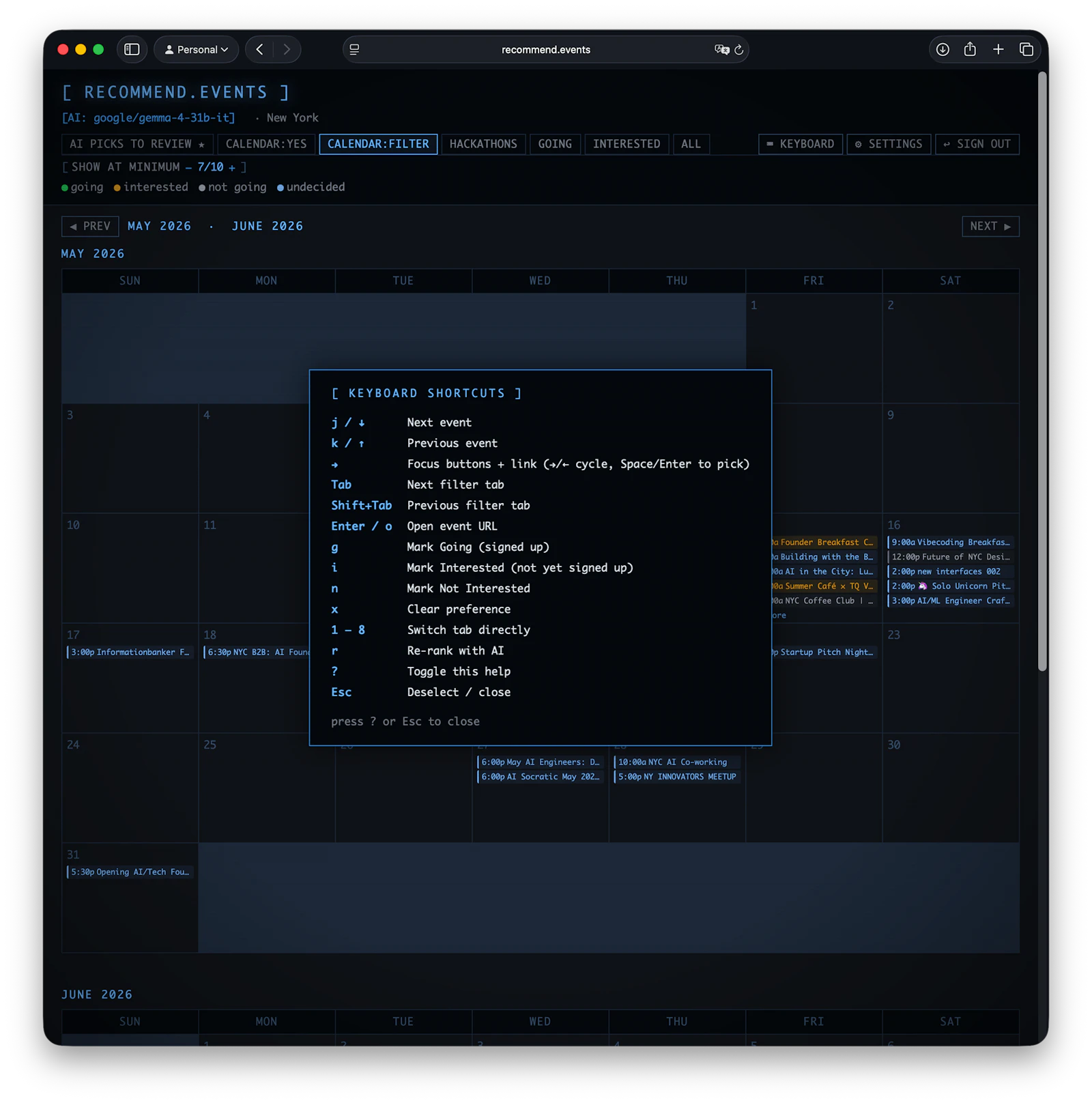 recommend.events screenshot 5