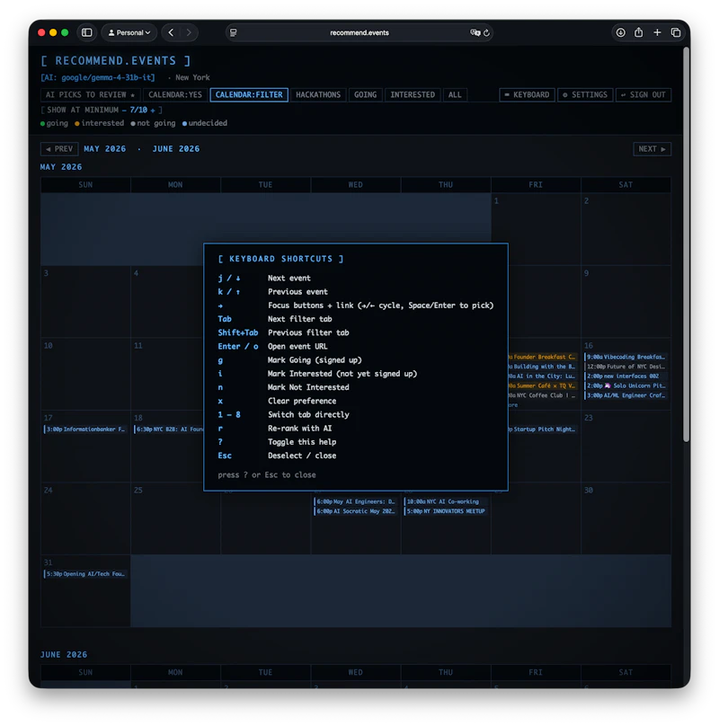 recommend.events screenshot 5