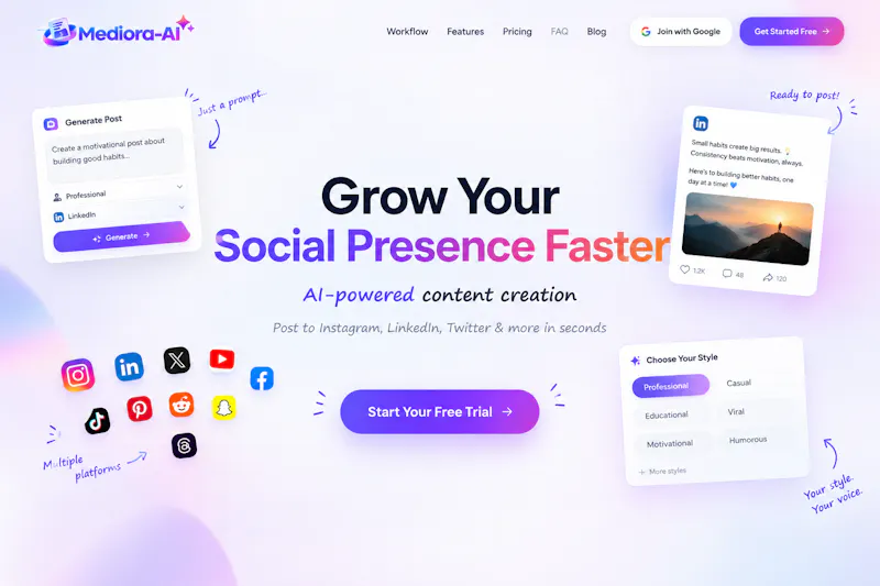 Mediora-AI - One Idea, Every Platform screenshot 2