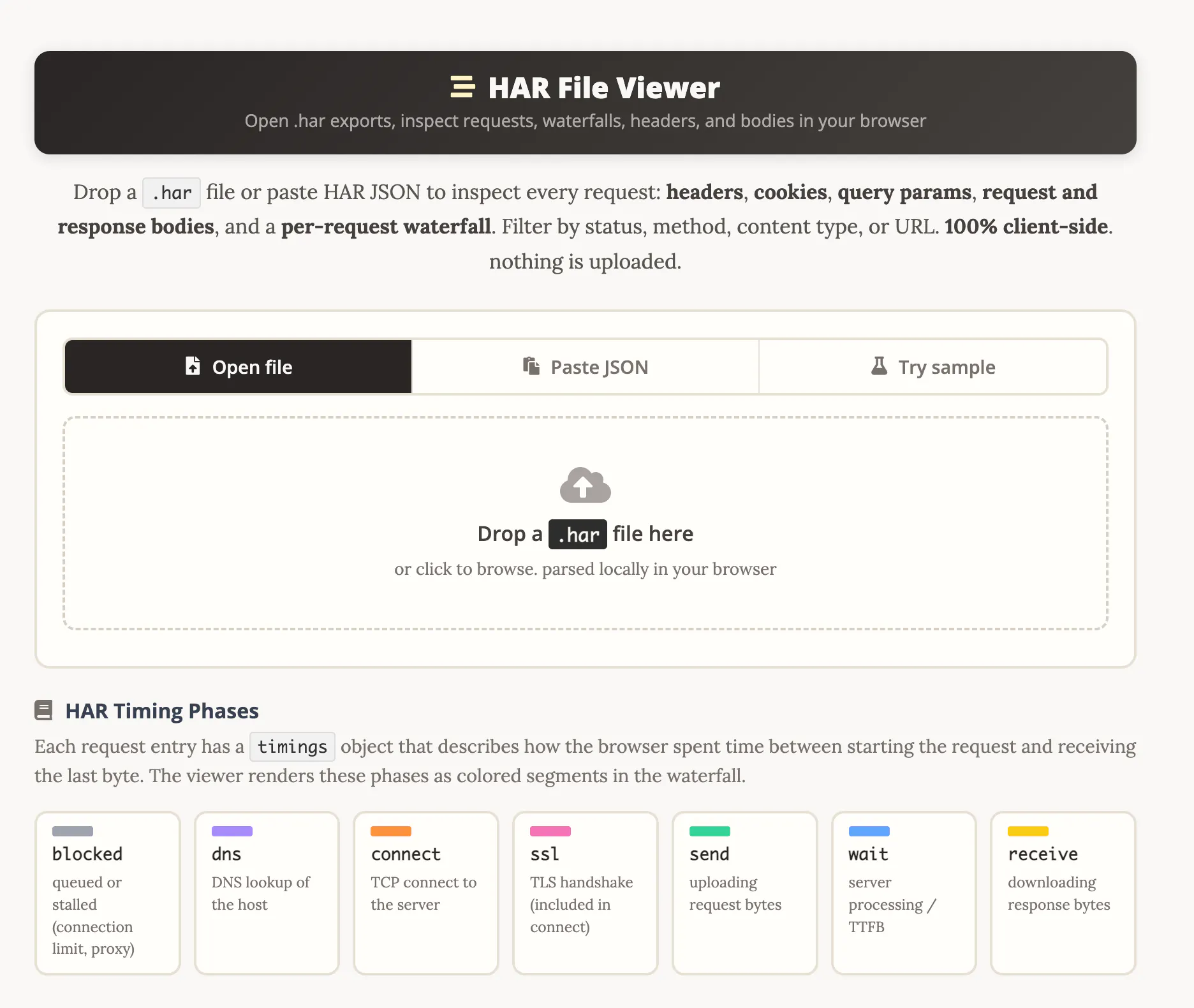 HAR File Viewer gallery image