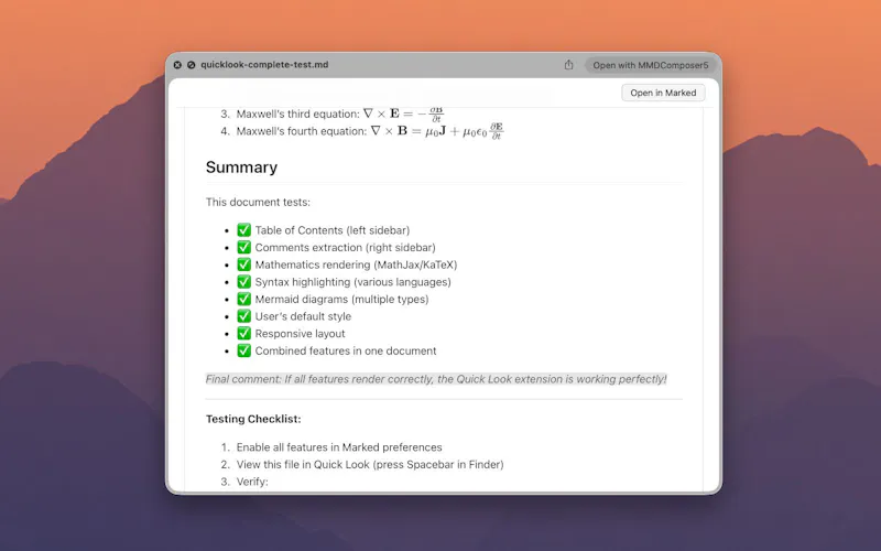 Marked QL screenshot 6
