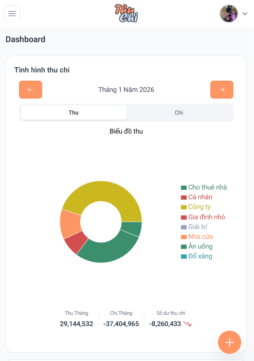 Thu Chi - Screenshot 2 showing product features and functionality