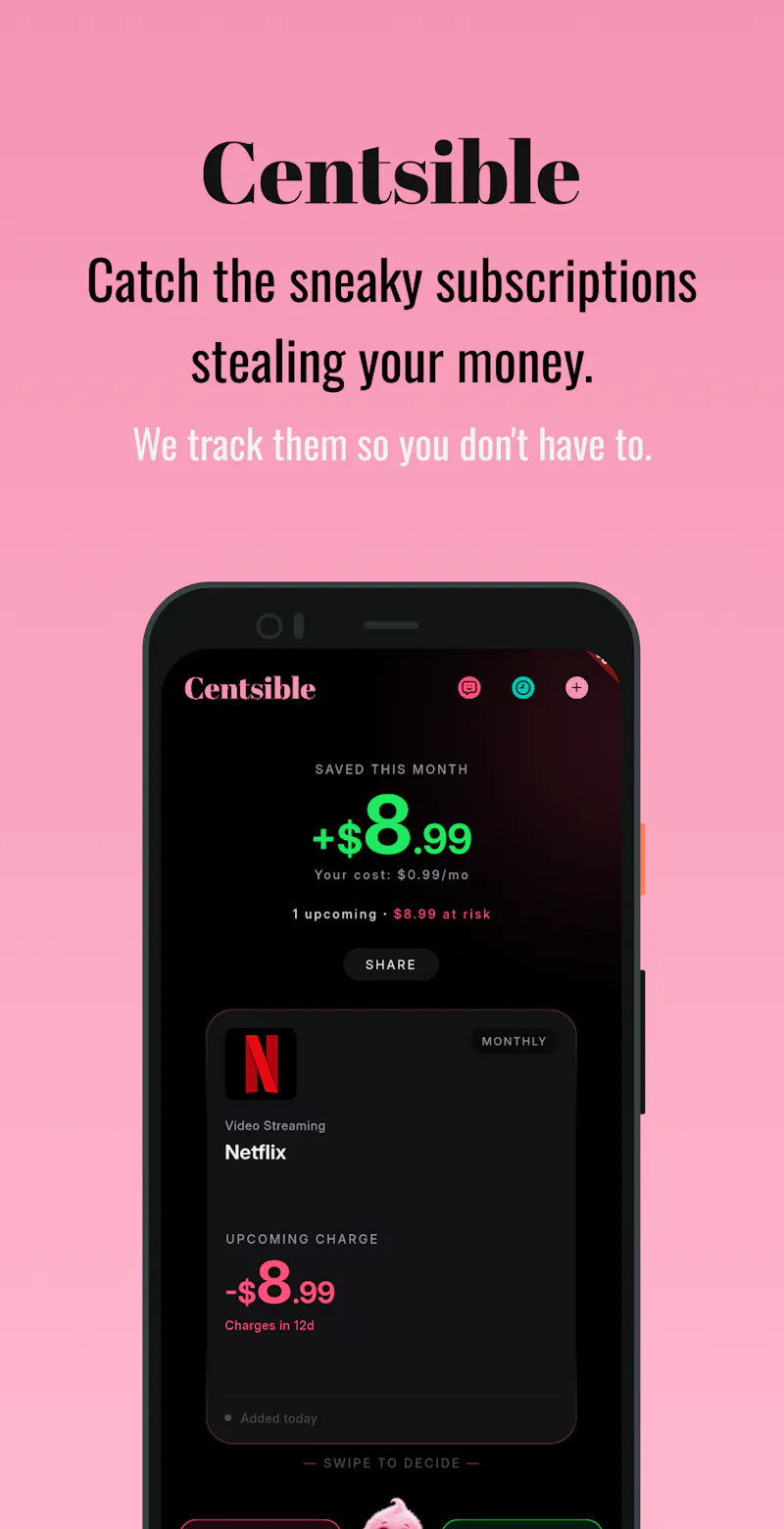 Centsible Subscription Tracker screenshot 3