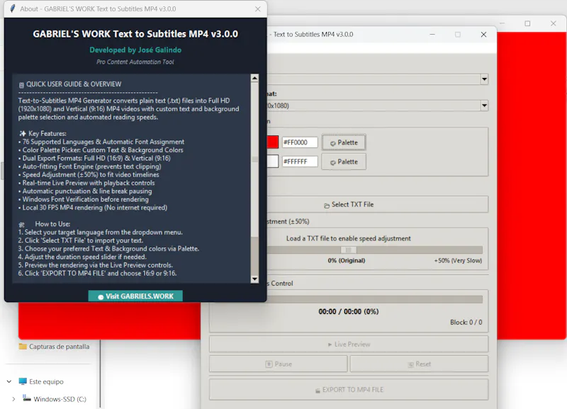 GABRIEL'S WORK Text to Subtitles v3.0 screenshot 3