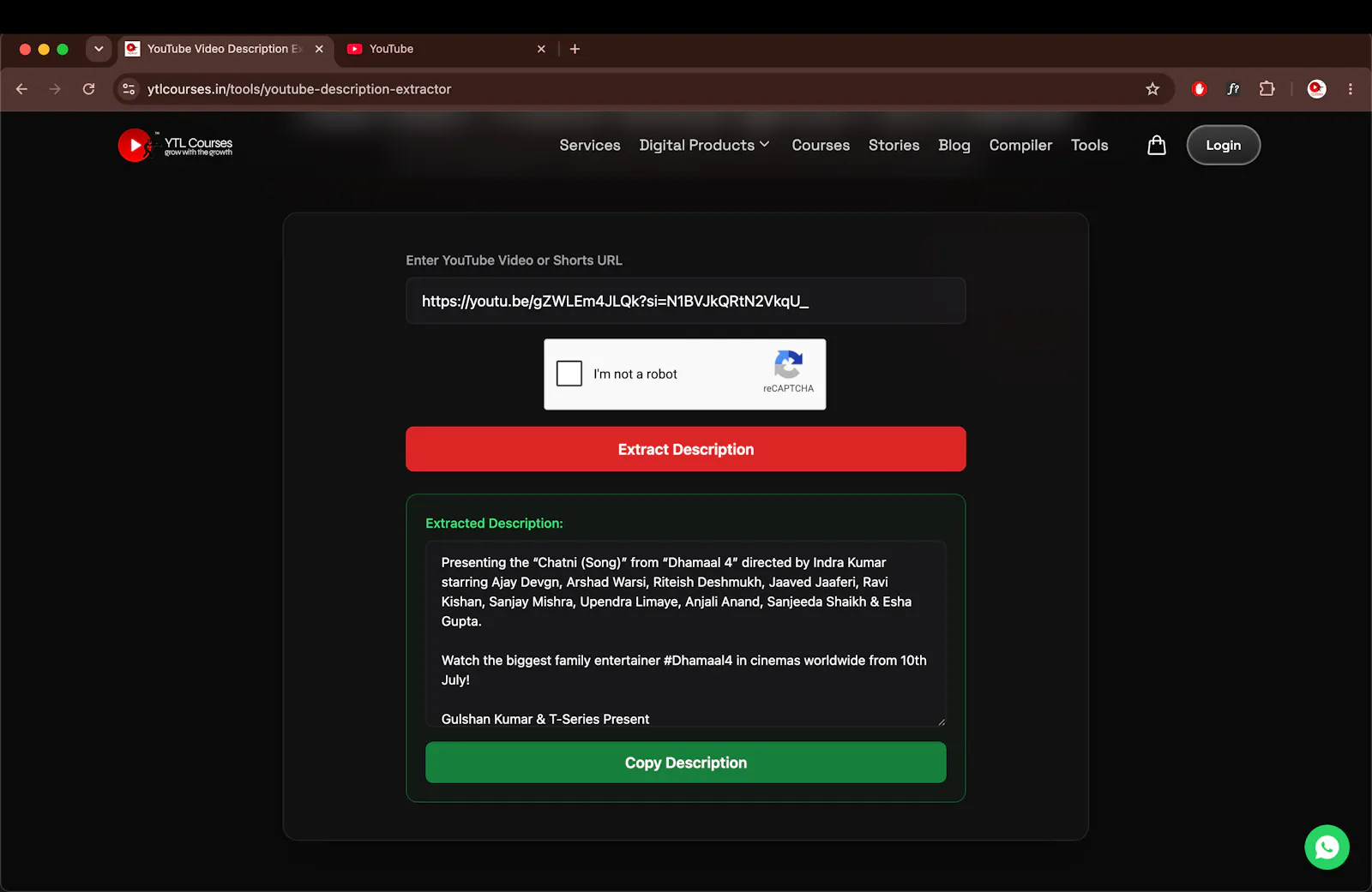 YouTube Description Extractor PRO screenshot 4