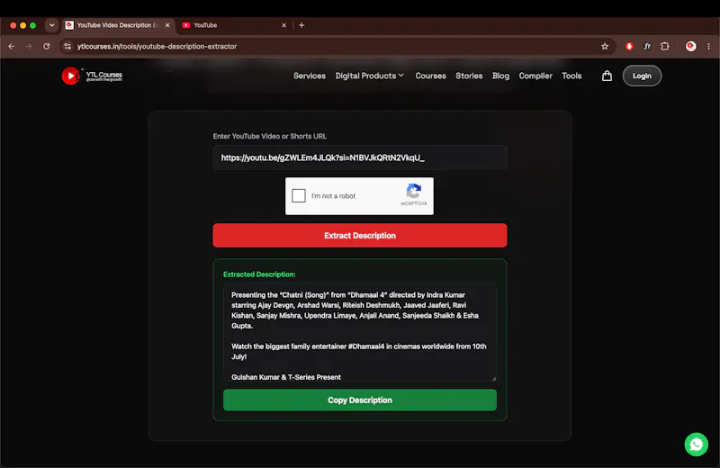YouTube Description Extractor PRO screenshot 4