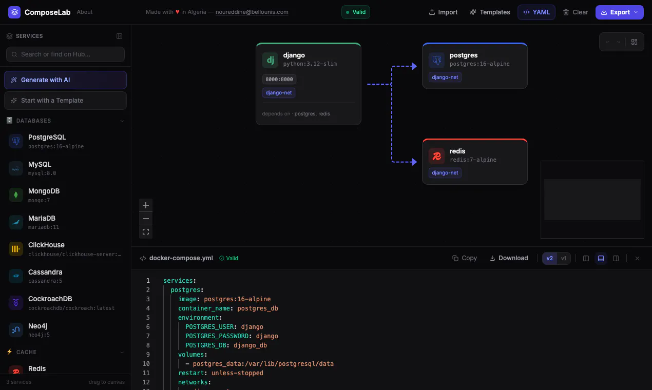 ComposeLab — Docker Compose Builder gallery image