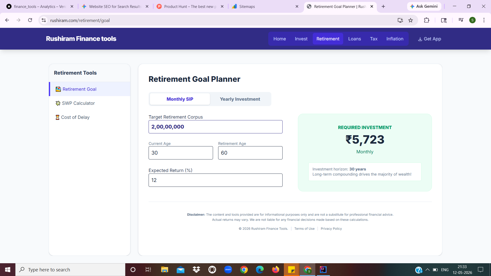 Rushiram Finance Tools 2.0 gallery image