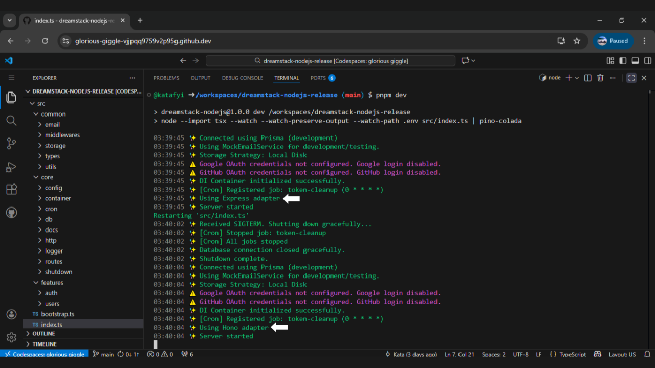 DreamStack Node.js gallery image