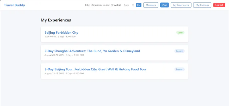 Travel Buddy China — Student screenshot 3