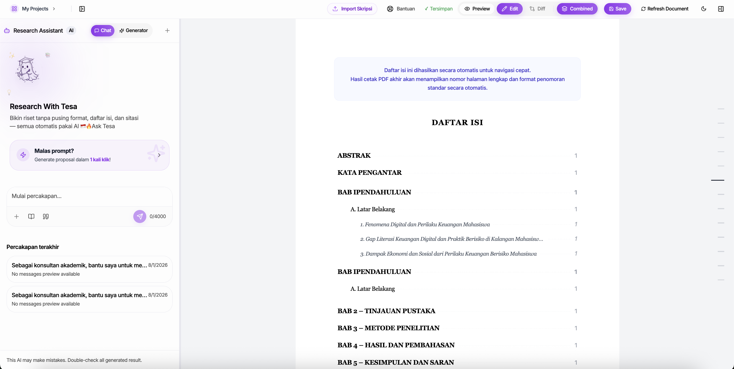 Skripsita 2.0 - Screenshot 2 showing product features and functionality