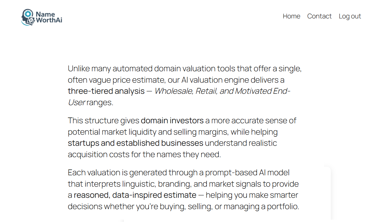 NameWorth AI — Domain Valuation Tool gallery image