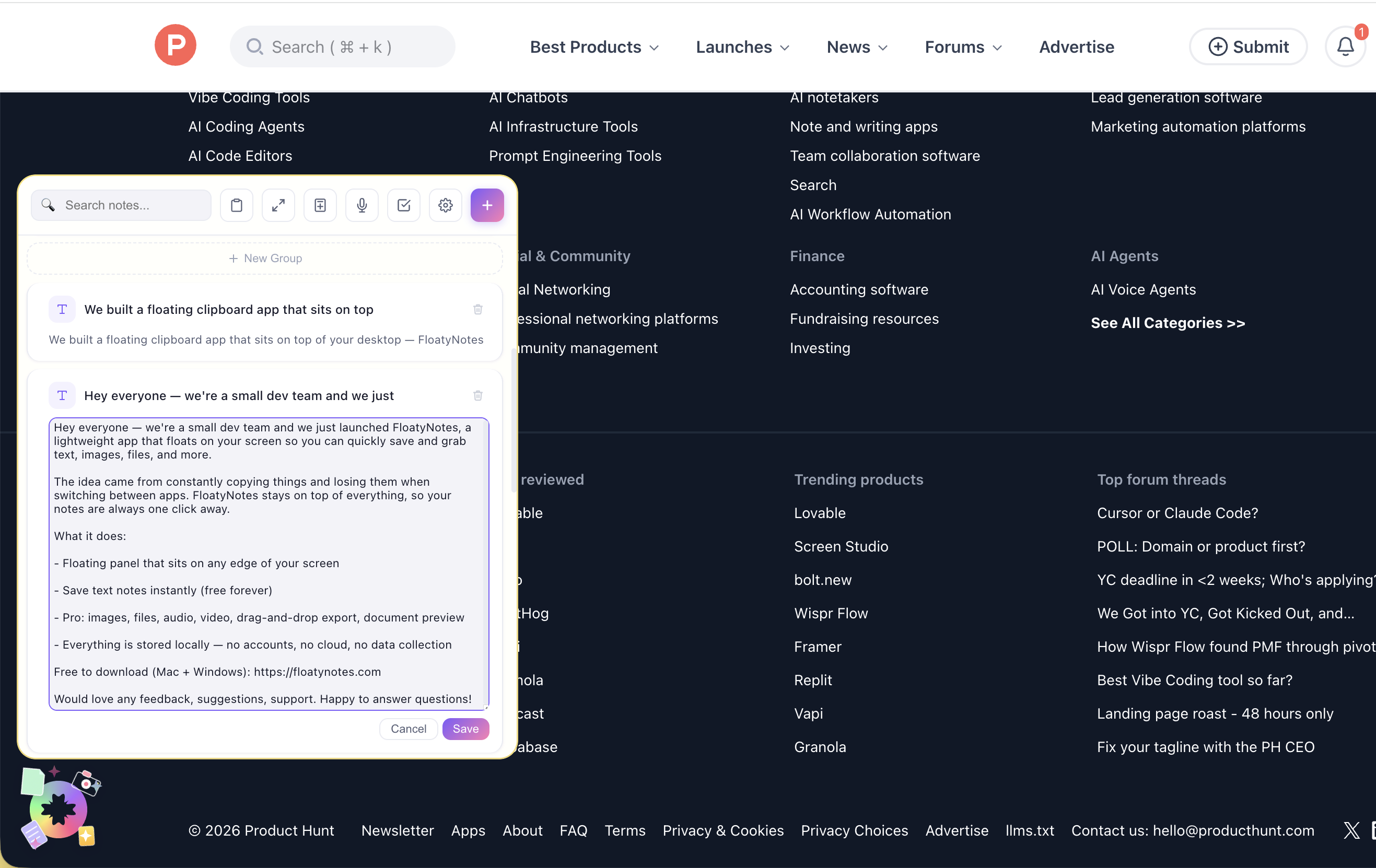 FloatyNotes — Your Desktop Back Pocket gallery image
