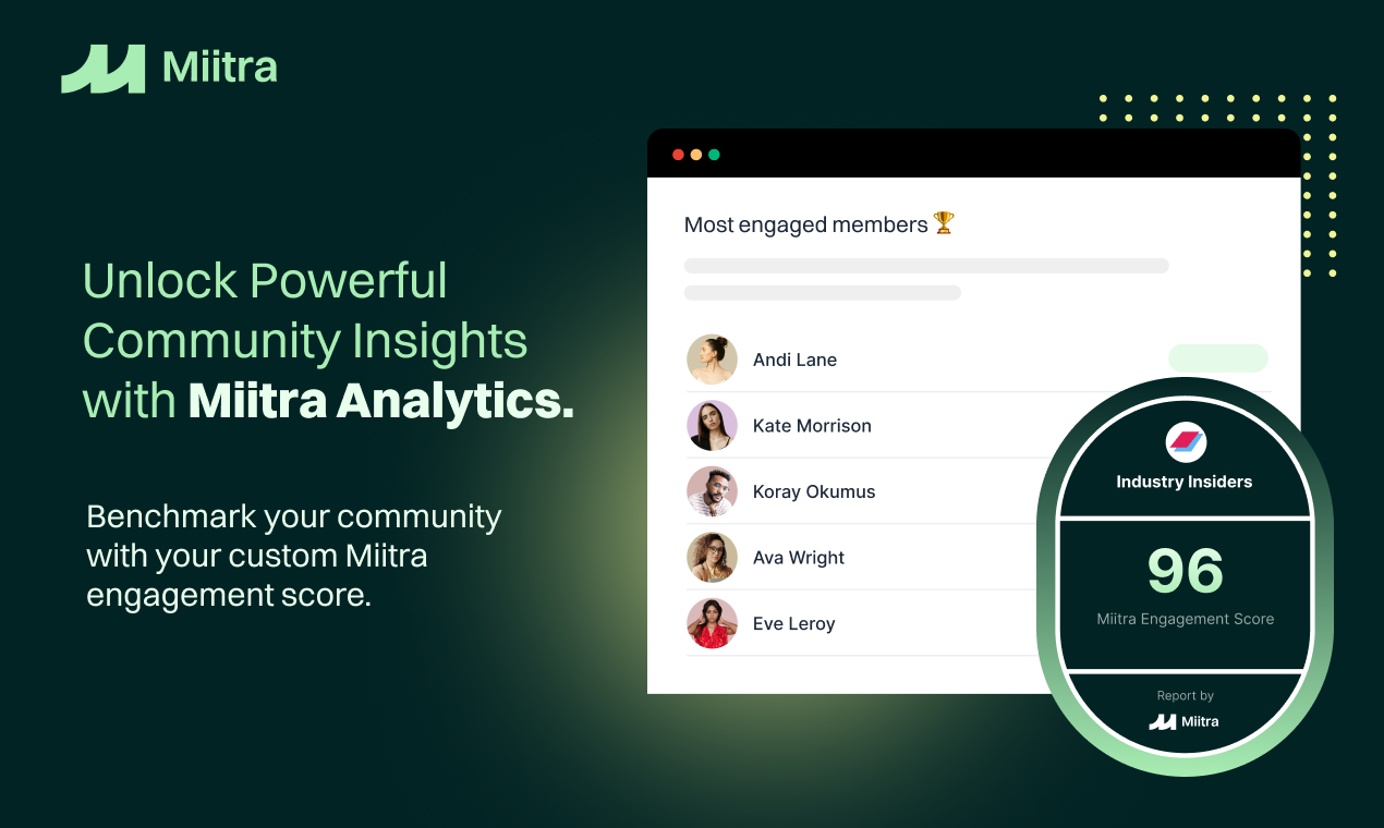 startuptile Miitra Analytics-Data-driven engagement scores for digital communities