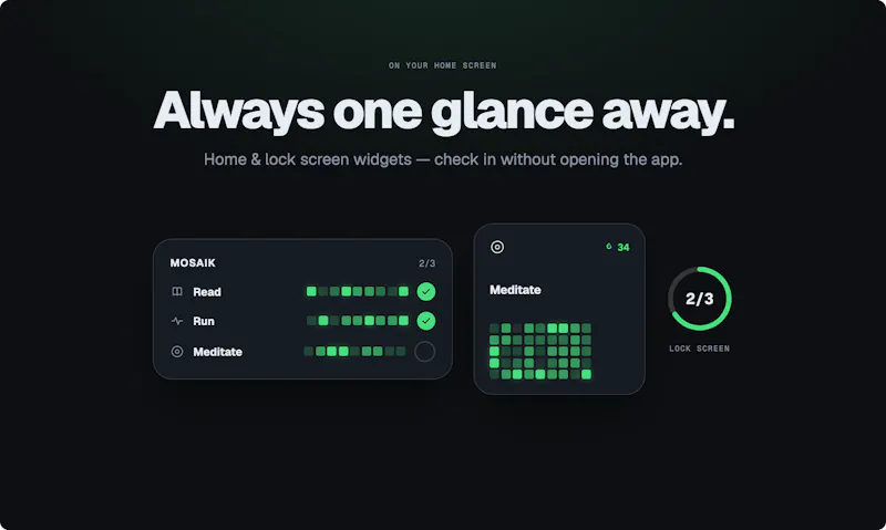 Mosaik — Habit Tracker You Can See screenshot 4