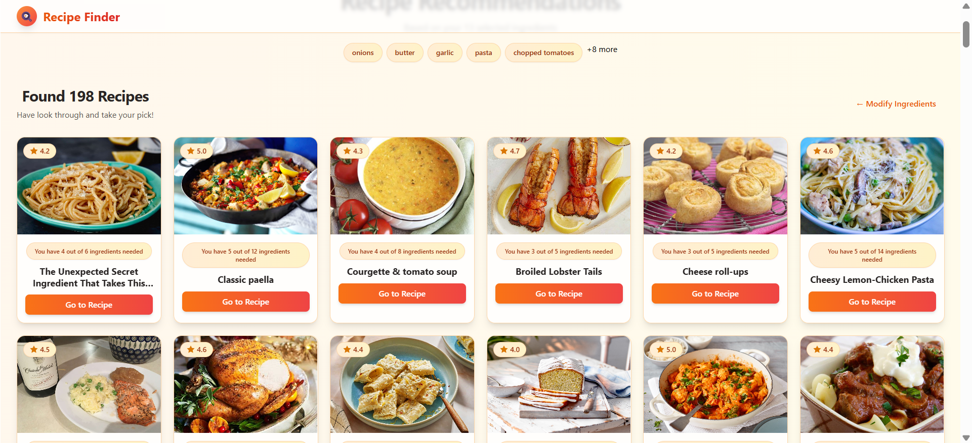 Recipe Finder Demo gallery image