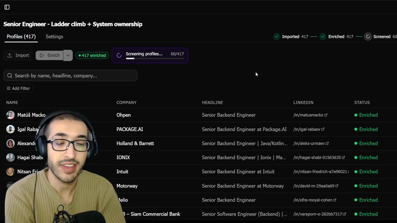 Screener AI (Linkedin real-time data) gallery image