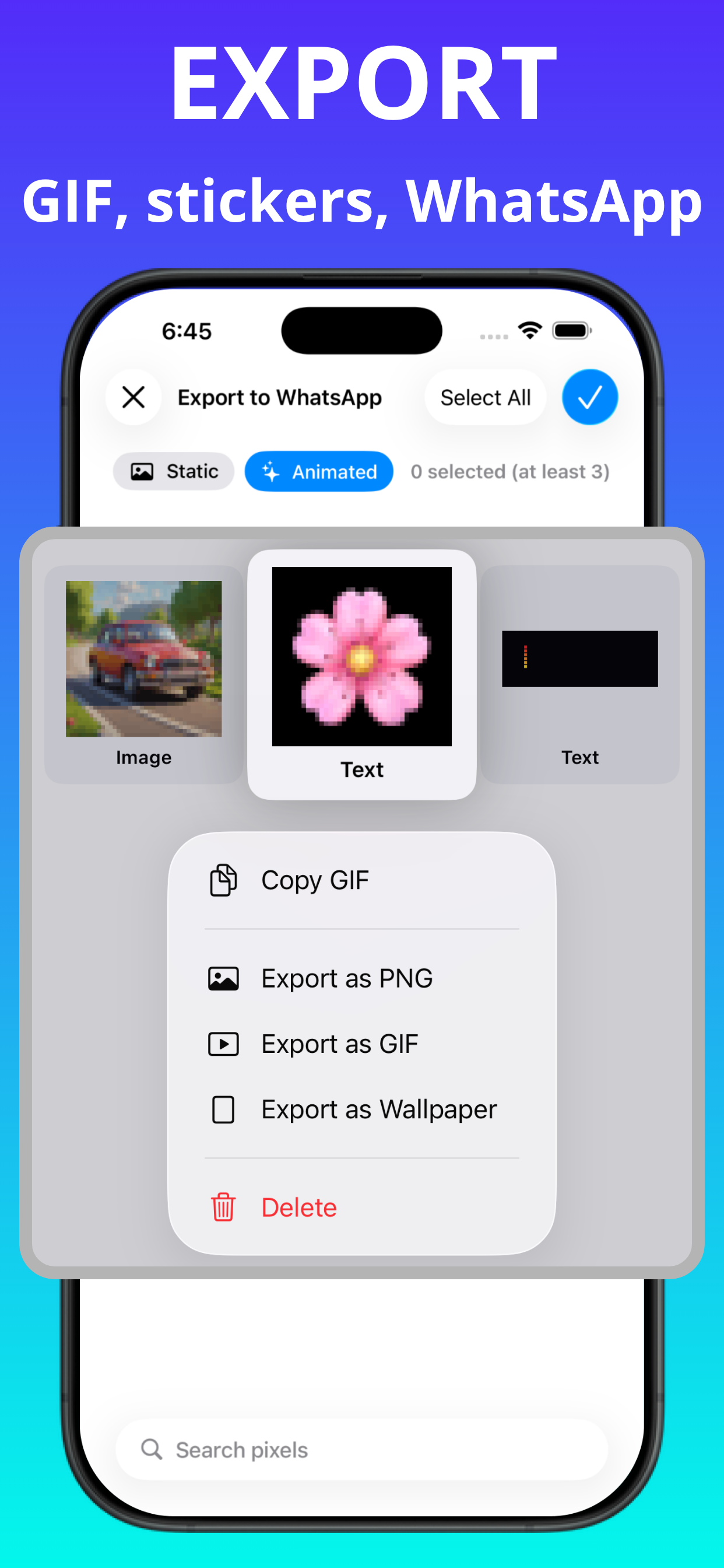 Pixelatable - GIF, Stickers, Widgets gallery image