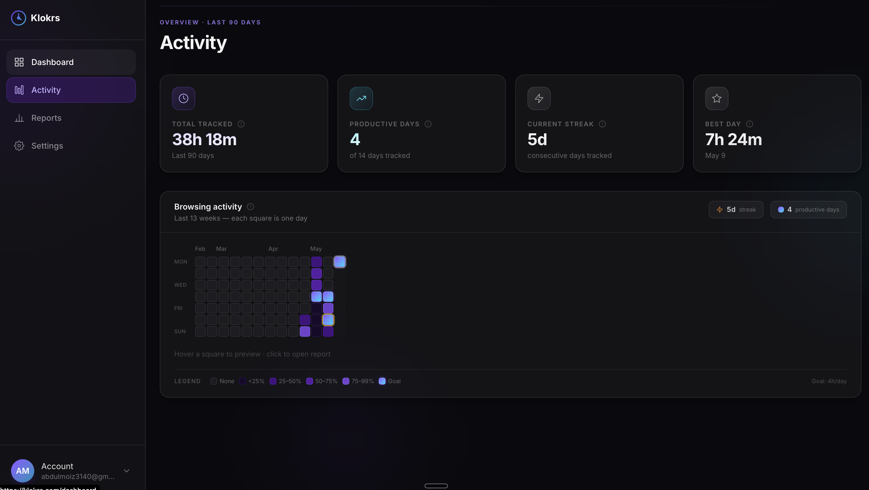 Klokrs — Tab Time Tracker for Engineers gallery image