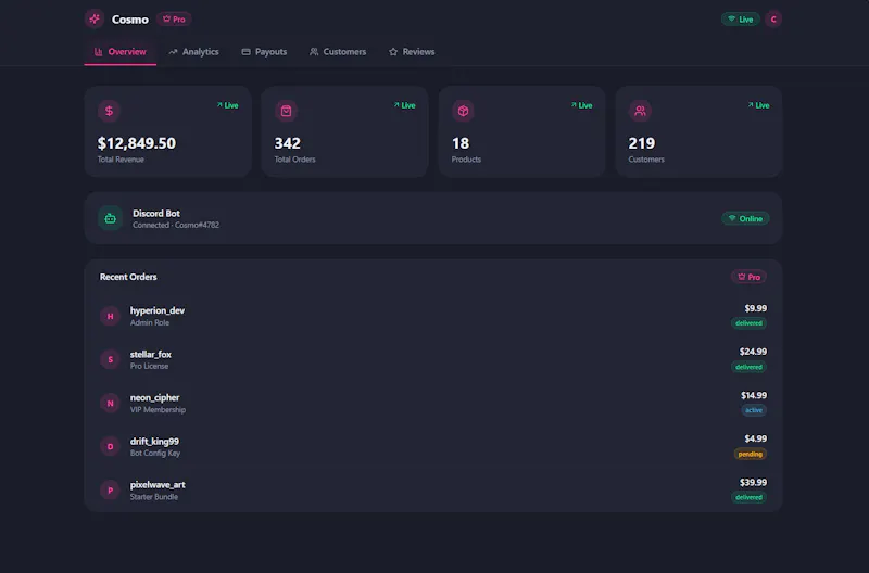 Cosmo — Ecom for Discord screenshot 6