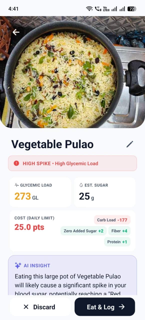Blood Sugar Meal Tracker App - Sugu gallery image