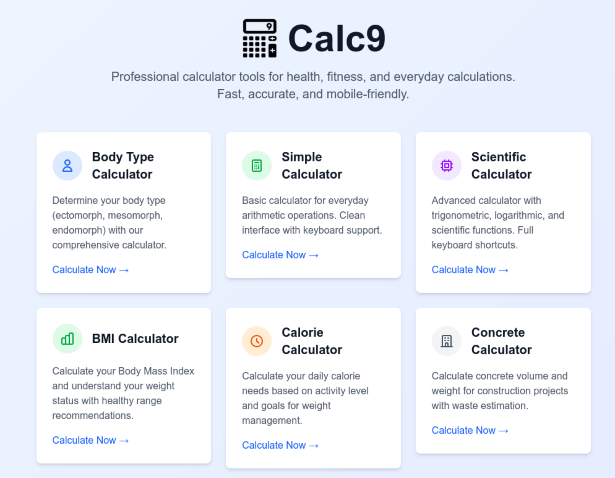 Mídia 1 de Calc9 - Ferramentas de calculadora profissional
