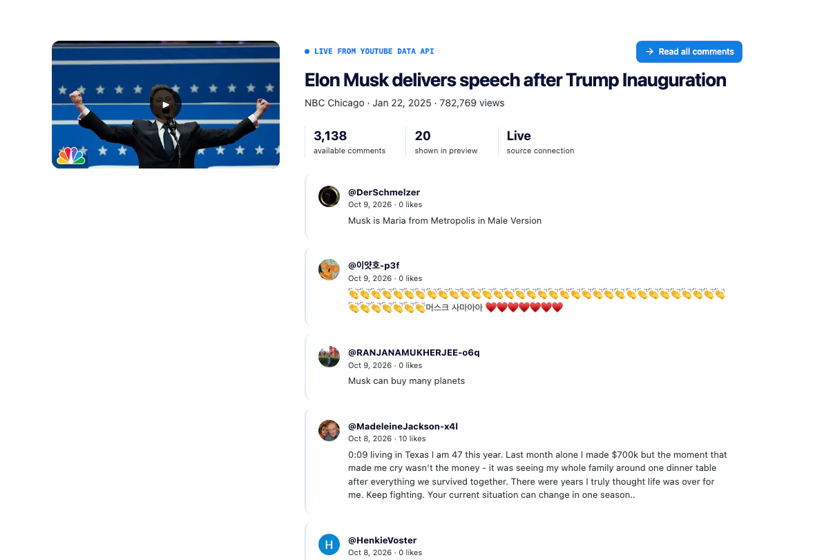 YouTube Comment Hub gallery image