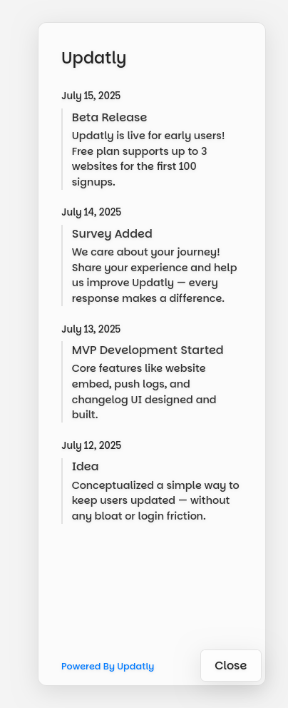 Updatly gallery image