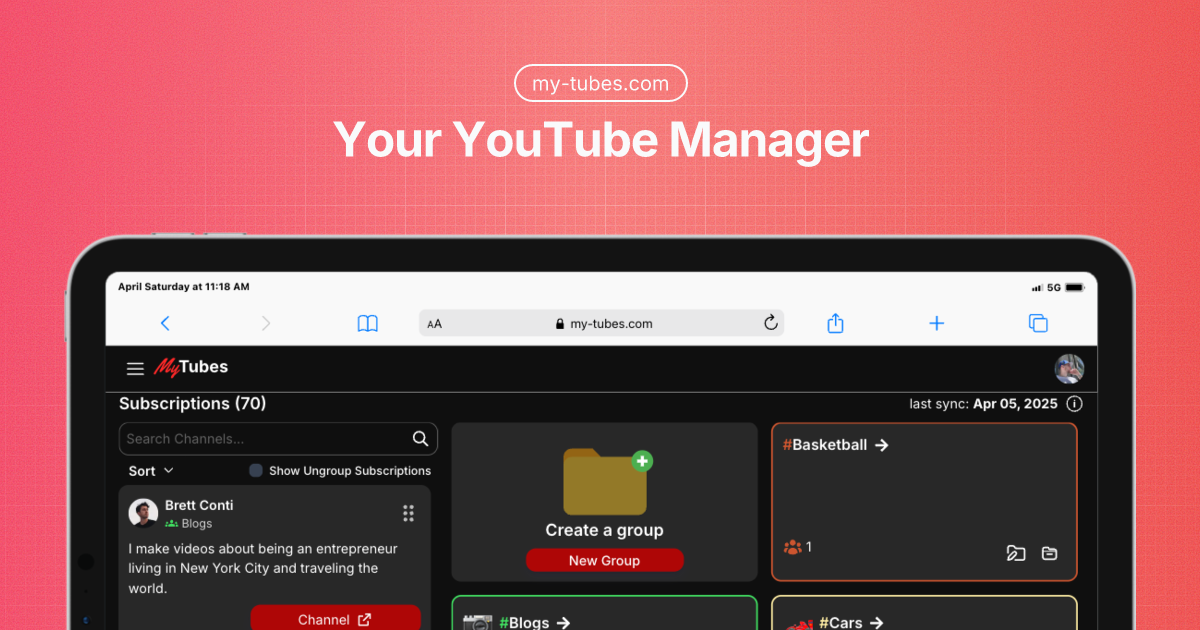 Mijn buizen: YouTube Manager -tool - Platform om uw YouTube -gegevens te beheren en te delen. media 2