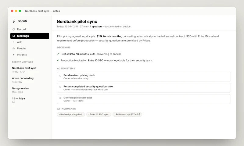 Shruti — Notes that never leave your PC screenshot 2